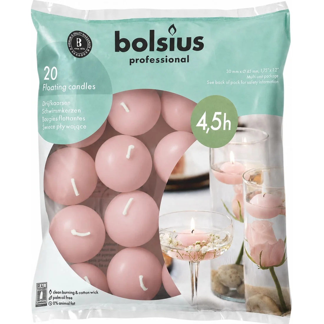 staroružové plávajúce sviečky