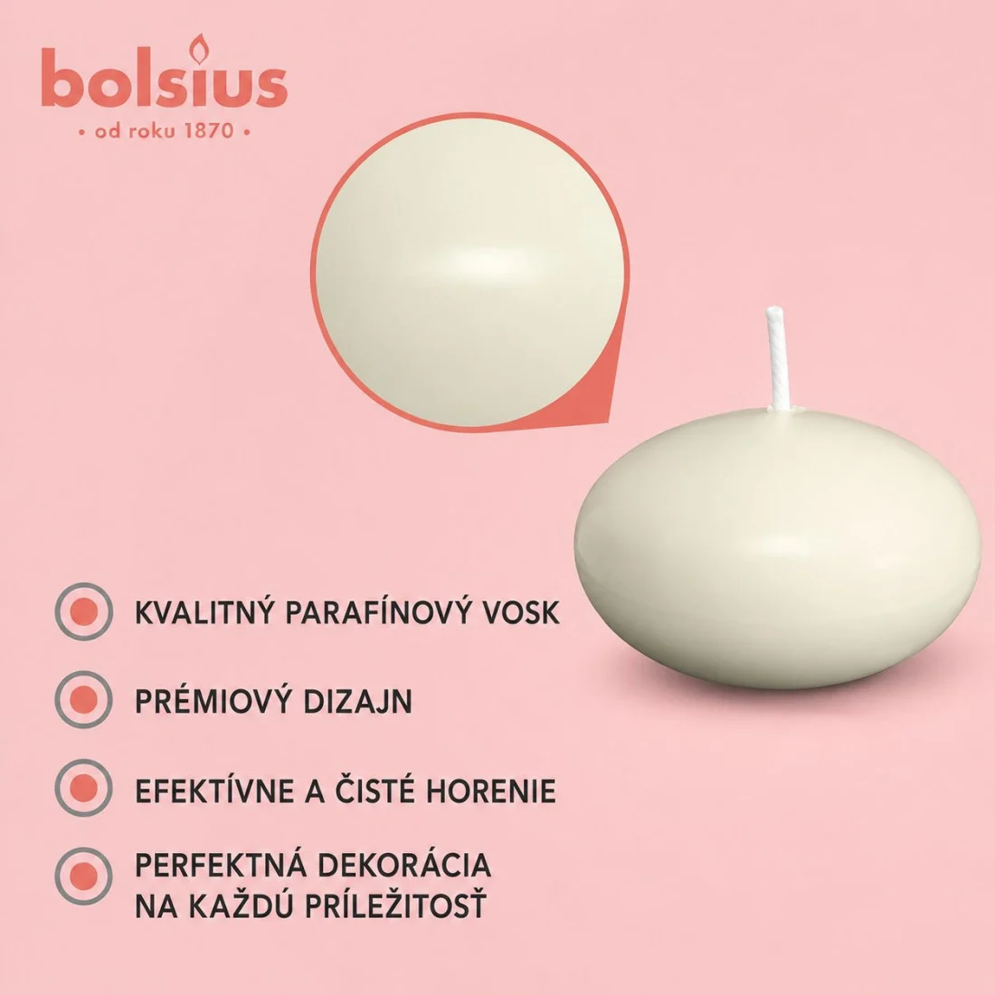 plávajúce sviečky Bolsius